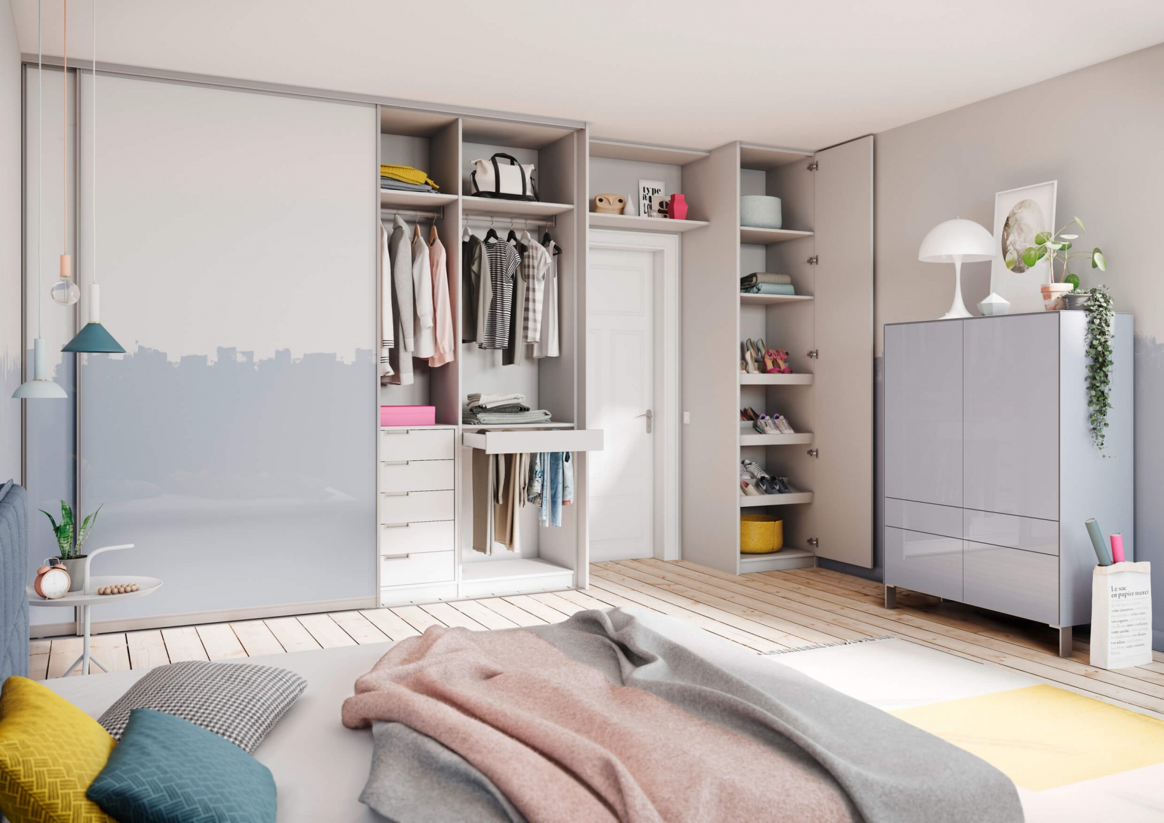 Размеры шкафа-купе в спальню: внутренние и внешние