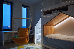 Двухъярусная кровать-домик в стиле сканди фото №2